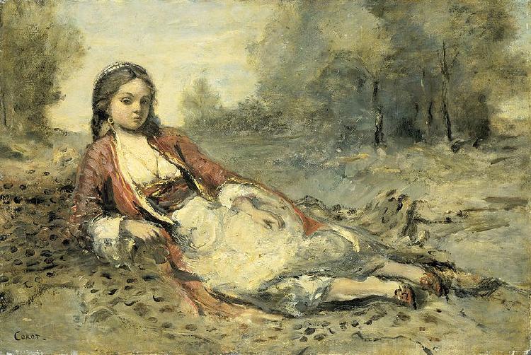 Jean-Baptiste Camille Corot Algerienne Norge oil painting art